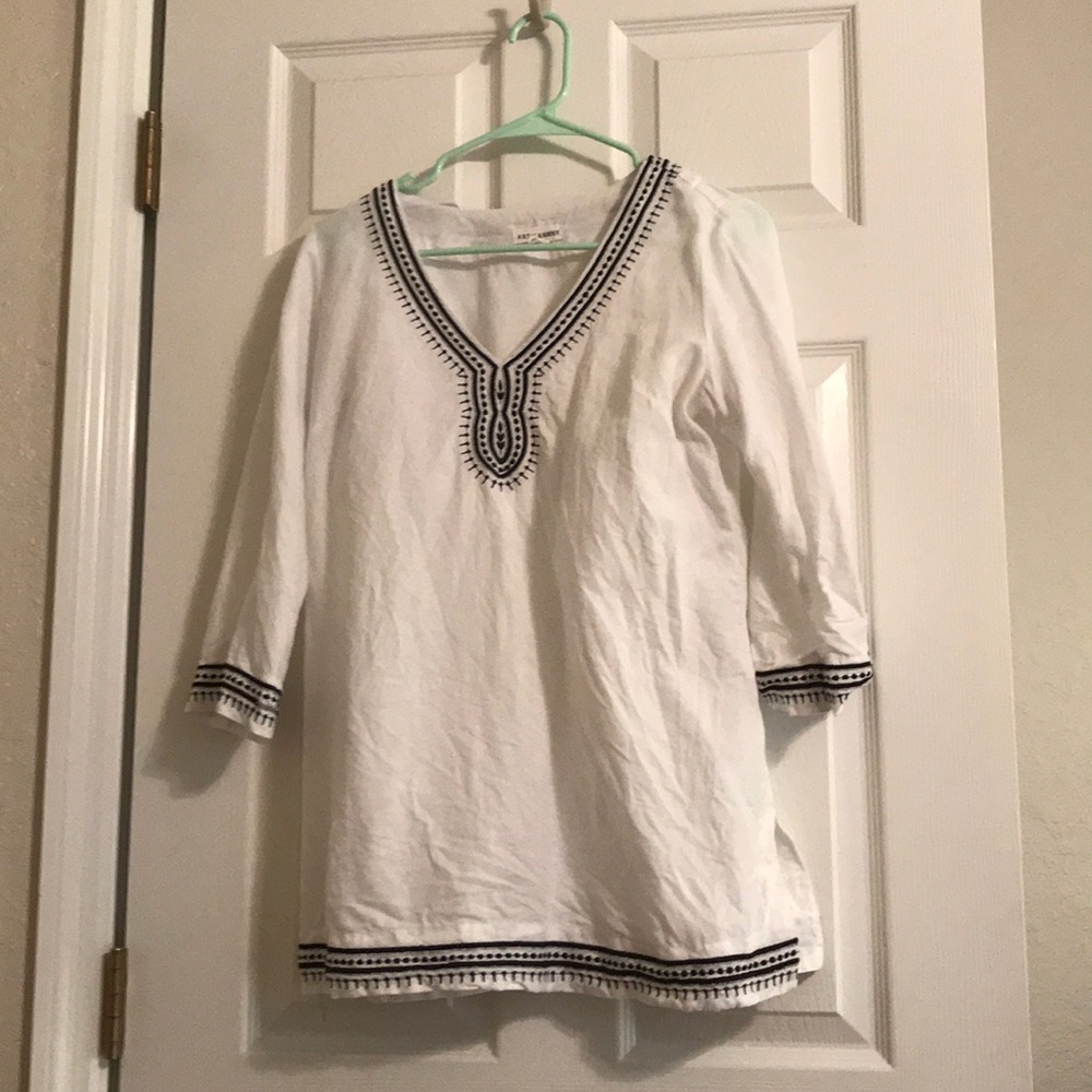 White and Navy Tunic shirt